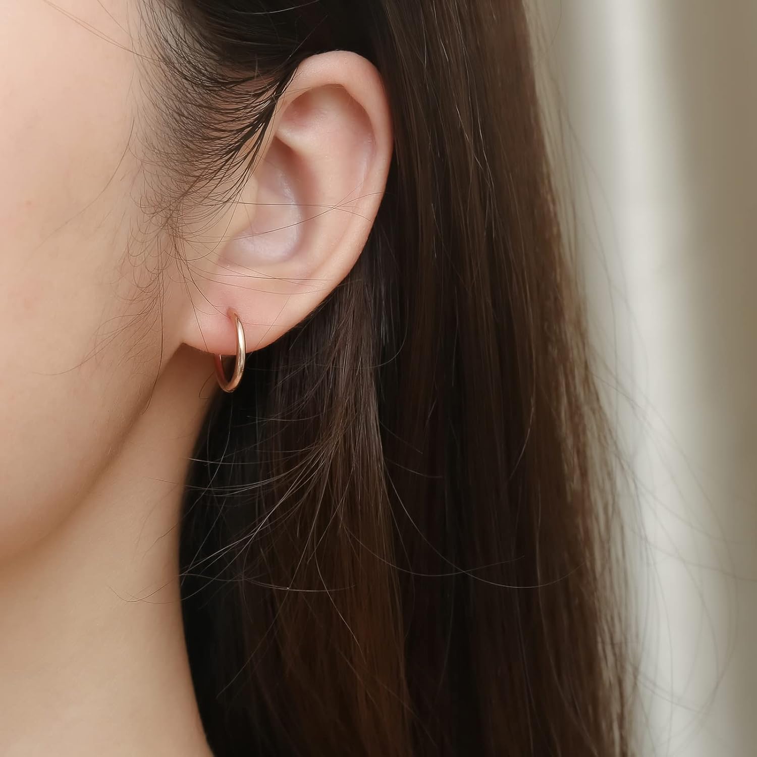 316L Surgical Stainless Steel Small Hoop Earrings 8mm 10mm 12mm Hypoallergenic Huggie Thin Hoop Earrings Helix Lobes Hinged Sleeper Earrings Men Women for Cartilage Piercings - Image 7