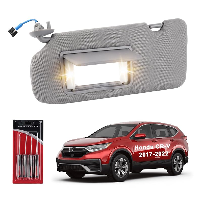 Para-sol esquerdo com luz LED e espelho para Honda CR-V 2017–2022 Forccord FOR00494