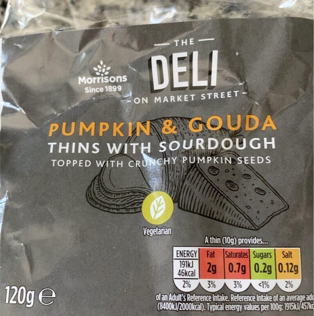 Morrisons The Deli On Market Street Pumpkin & Gouda Sourdough Thins