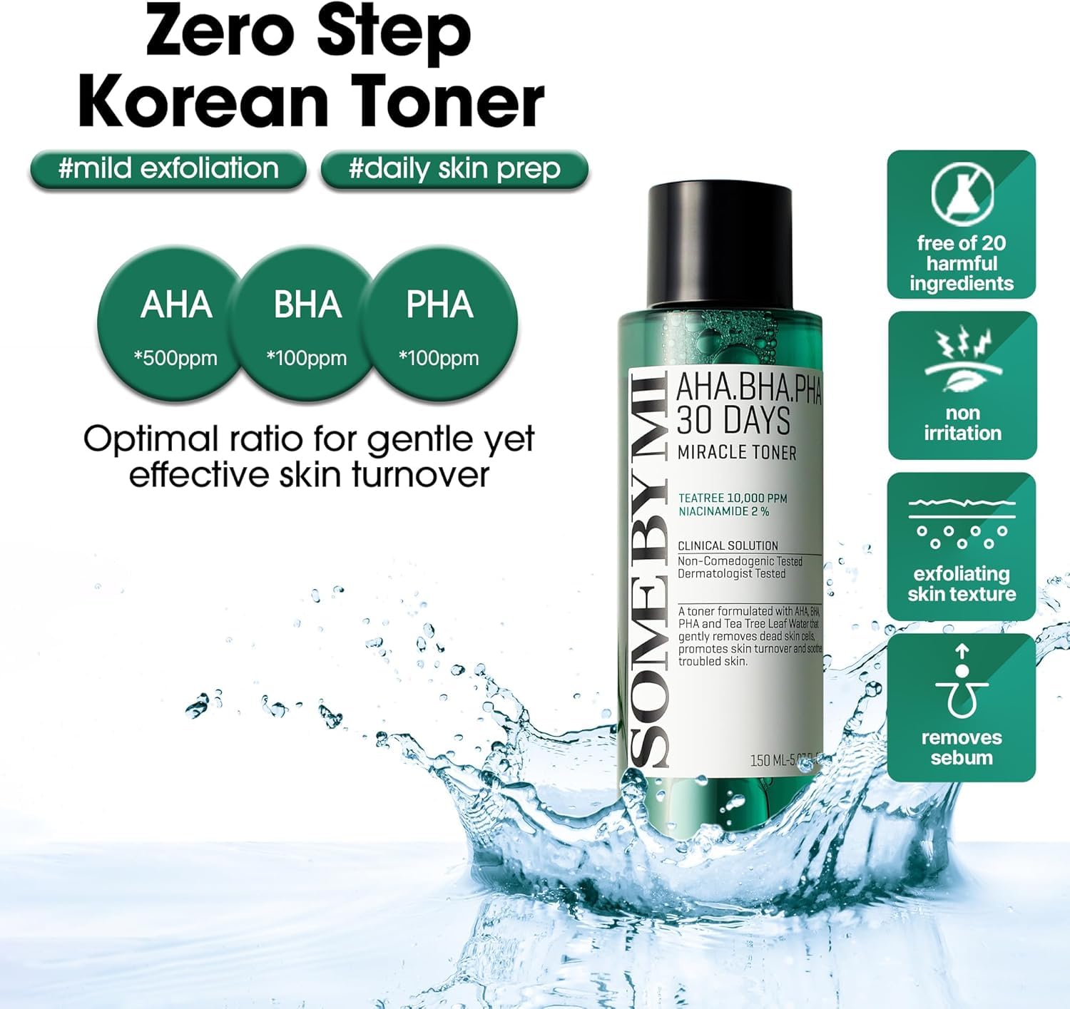 SOME BY MI AHA-BHA-PHA 30 DAYS MIRACLE TONER (150 ml) - Funkcjonalny toner kosmetyczny
