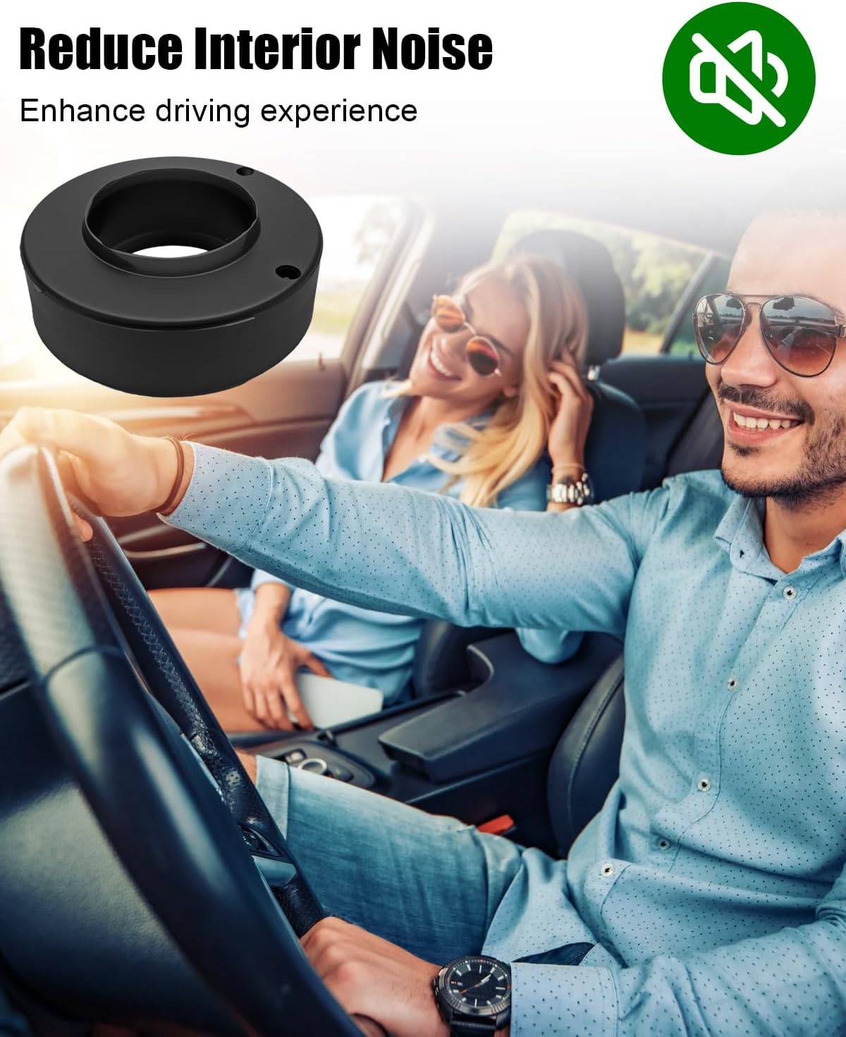 1.5" Front Spring Spacer Set Fit for Jeep Wrangler Gladiator JK JL JT 2007-2024, Leveling Lifting Kit Spring Washer 2-4 door, Cushioning Shock Absorption