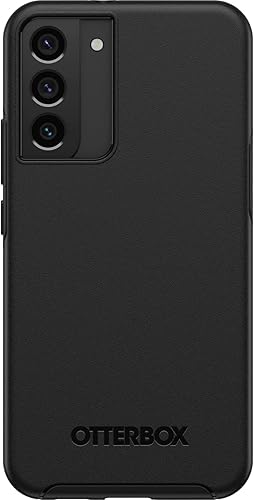 Miniatura 2 de OtterBox Funda para Galaxy S22+ Symmetry Series, color negro, ultra suave, compatible con carga inalámbrica, bordes elevados que protegen la cámara