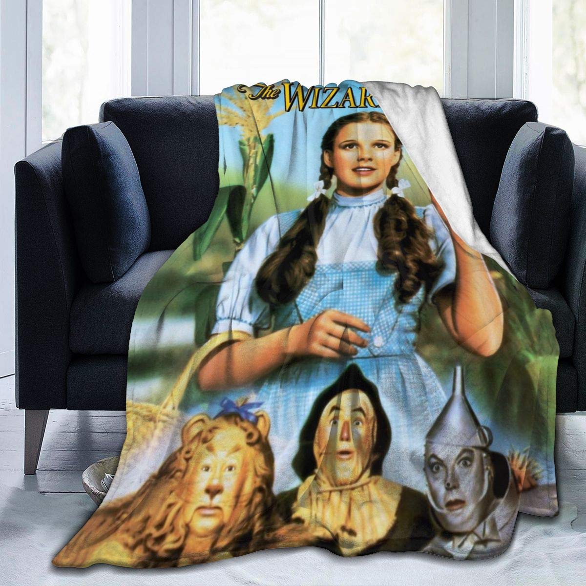 Throw Blanket Super Soft Fleece Sofa Couch Blanket TV Bed Blanket Comfy Cozy Warm Throws for Living Room Bedroom All Season,Black ,50"" x40