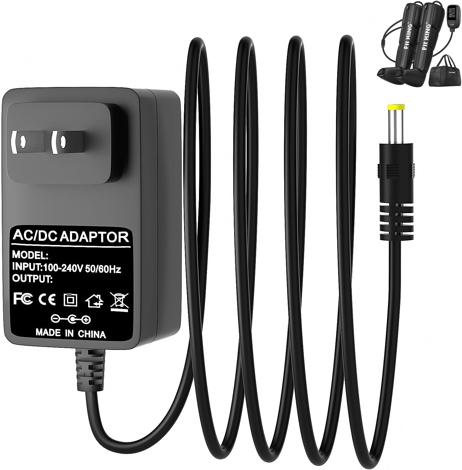 15V Charger, Compatible with Hyperice Normatec 3 2.0 Pro Leg Massager AC/DC Adapter. Replaces Power Cords for Normatec 30121, 60030 001-03, and 60010 001-00 System Pulse Recovery Massage Devices.