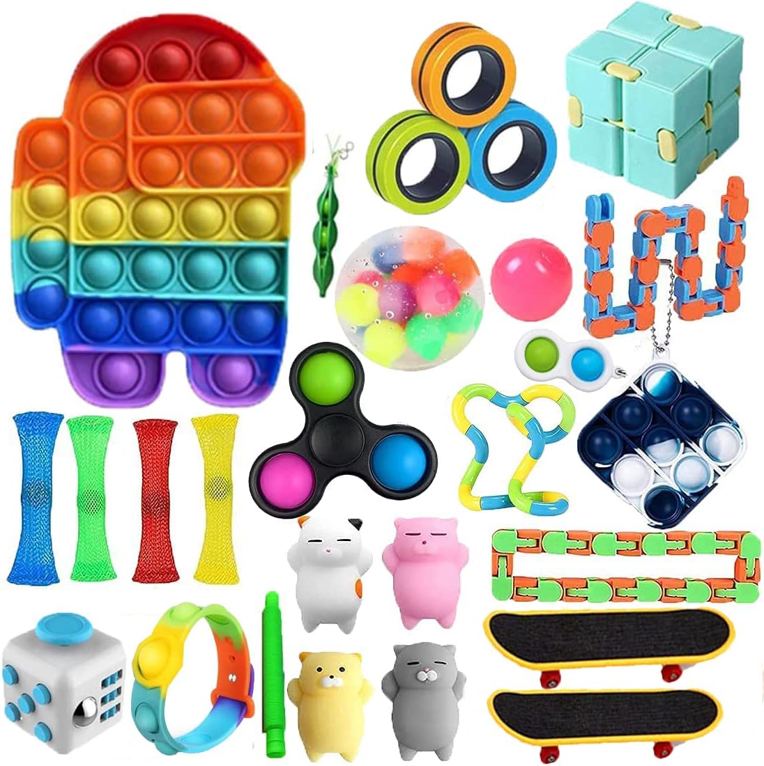 MBVBN Kids and Adults Fidget Toys Set, 26 Piece (C - Pack of 26)