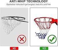 Vista 6 de Red de baloncesto de repuesto, actualización 2025, redes de baloncesto profesionales gruesas resistentes para exteriores, resistente a todos