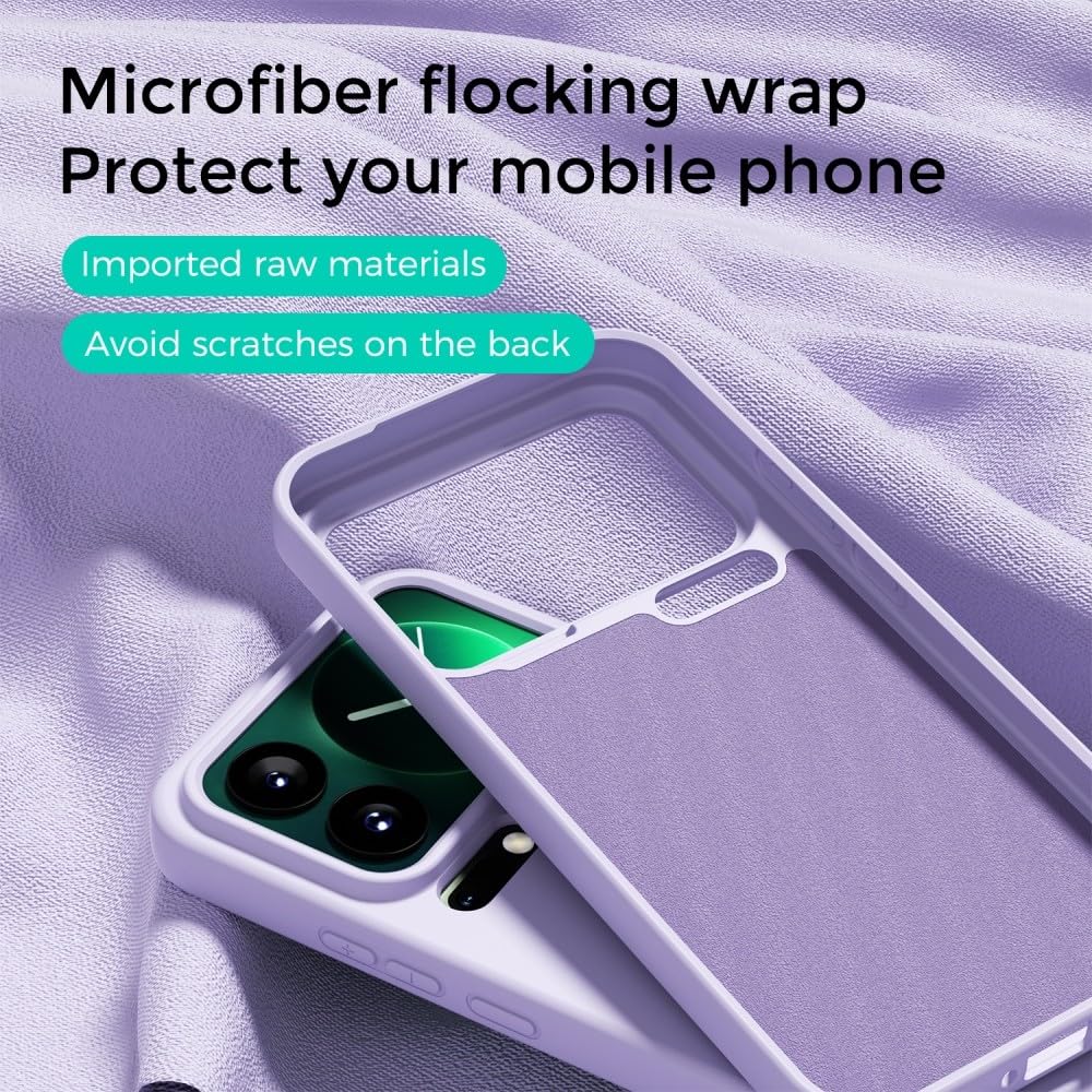 Compatible avec Xiaomi 15 PRO 5G (couleur : violet) Coque arrière rigide en silicone magnétique antichoc