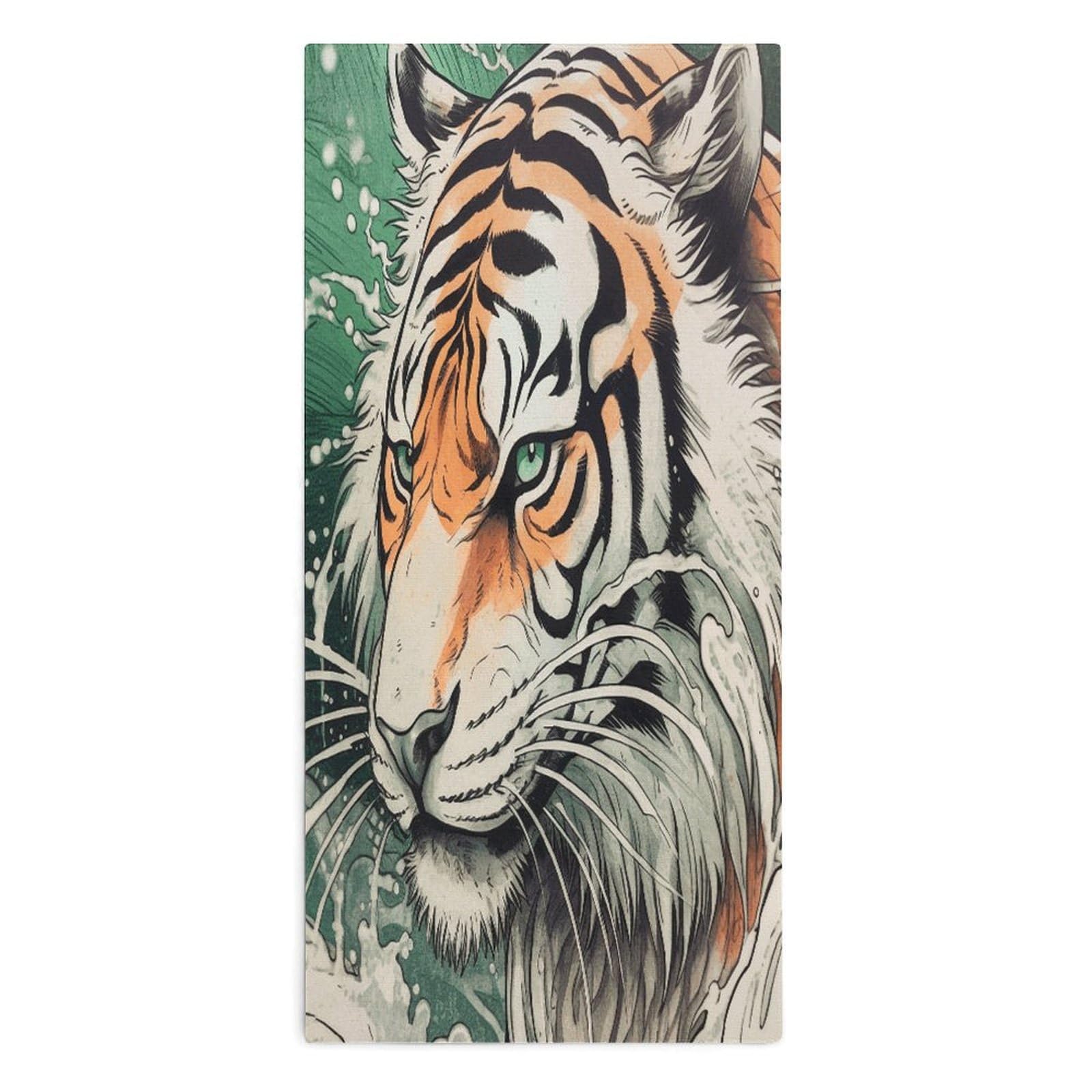 Btcowzrv Style A Hand Drawn Tiger Bath Towel Beach Towels Shower Towel