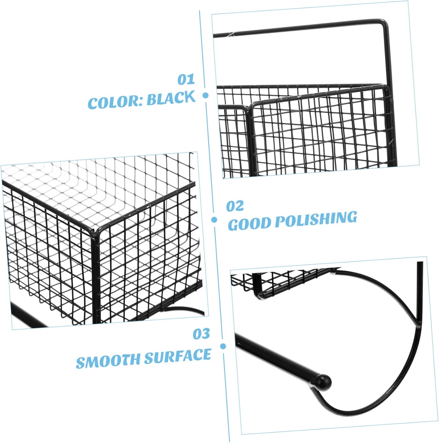 1pc Wall-Mounted Storage Rack for Bathroom and Kitchen Rustproof Iron Organizer Punch Design Space-Saving Shelf for Toiletries and Household Items