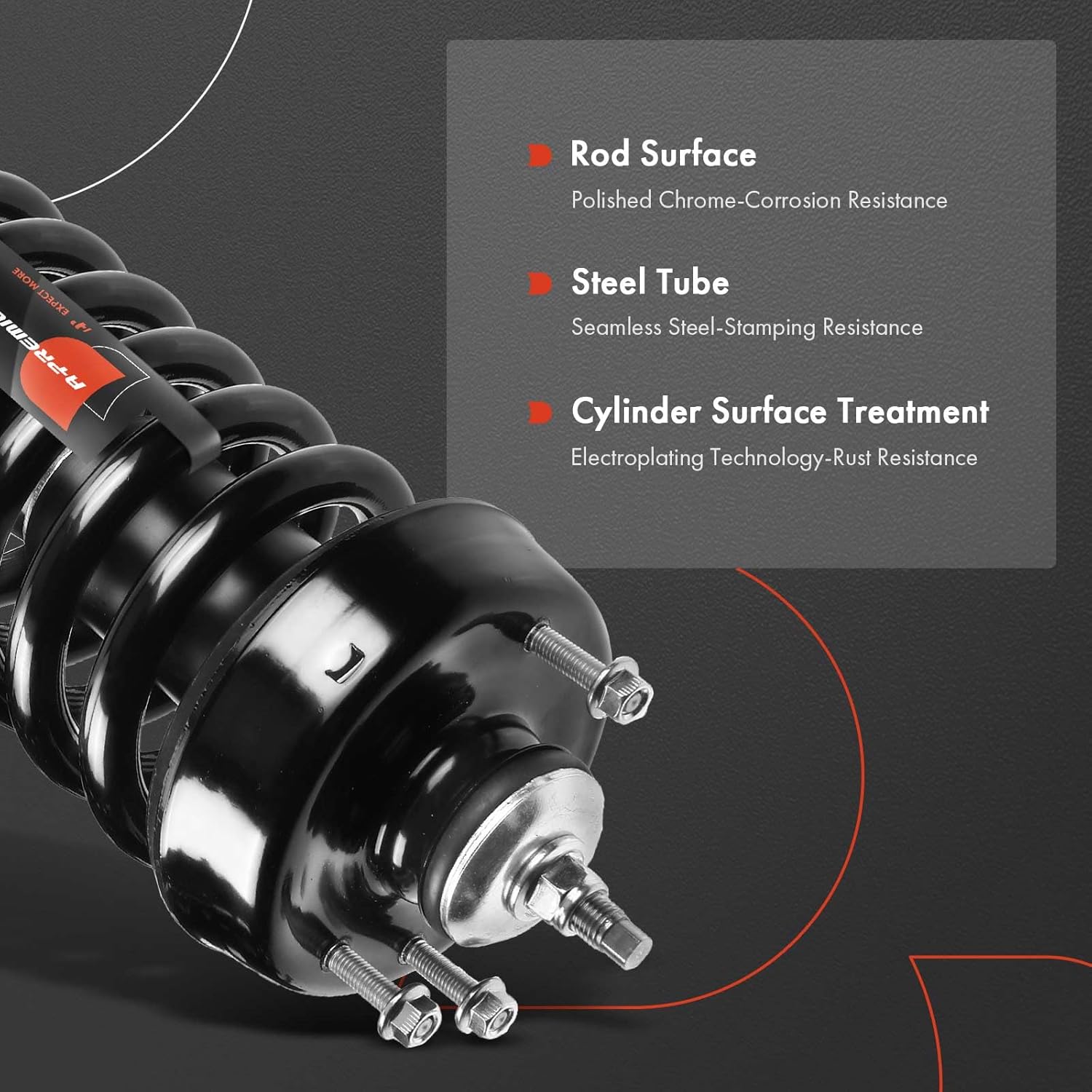 A-Premium Front Struts Compatible with Ford Explorer Sport Trac [4WD/AWD] 2007-2010 - 2x Replacement Suspension Complete Strut Assembly Shock with Coil Spring