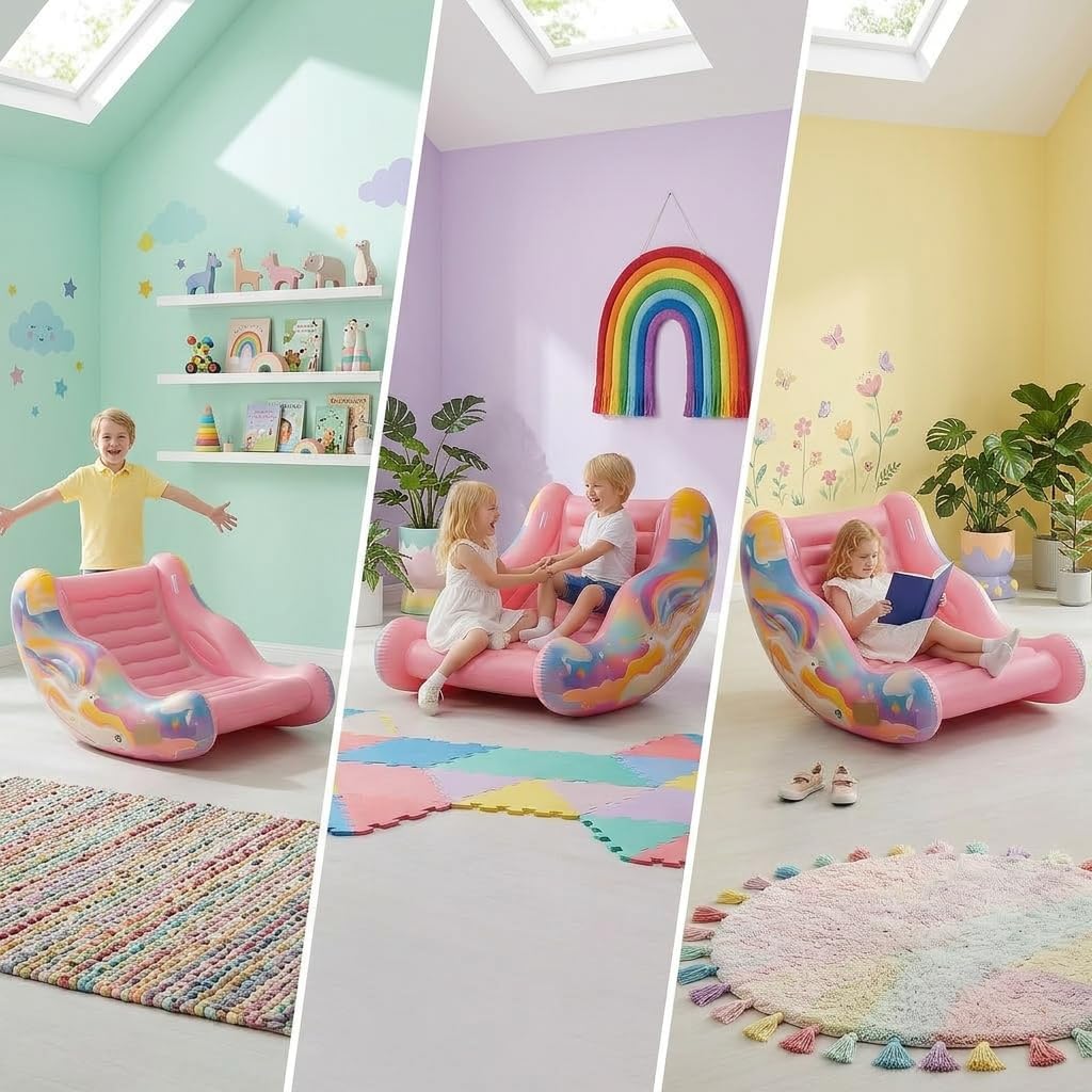 Sensory Chair for Kids with Autism – Toddler Rocking Chair for Sensory Seeking, ADHD & Calming – Autism Sensory Products for Deep Pressure Therapy in Sensory Room, Birthday Gifts for Boys Girls
