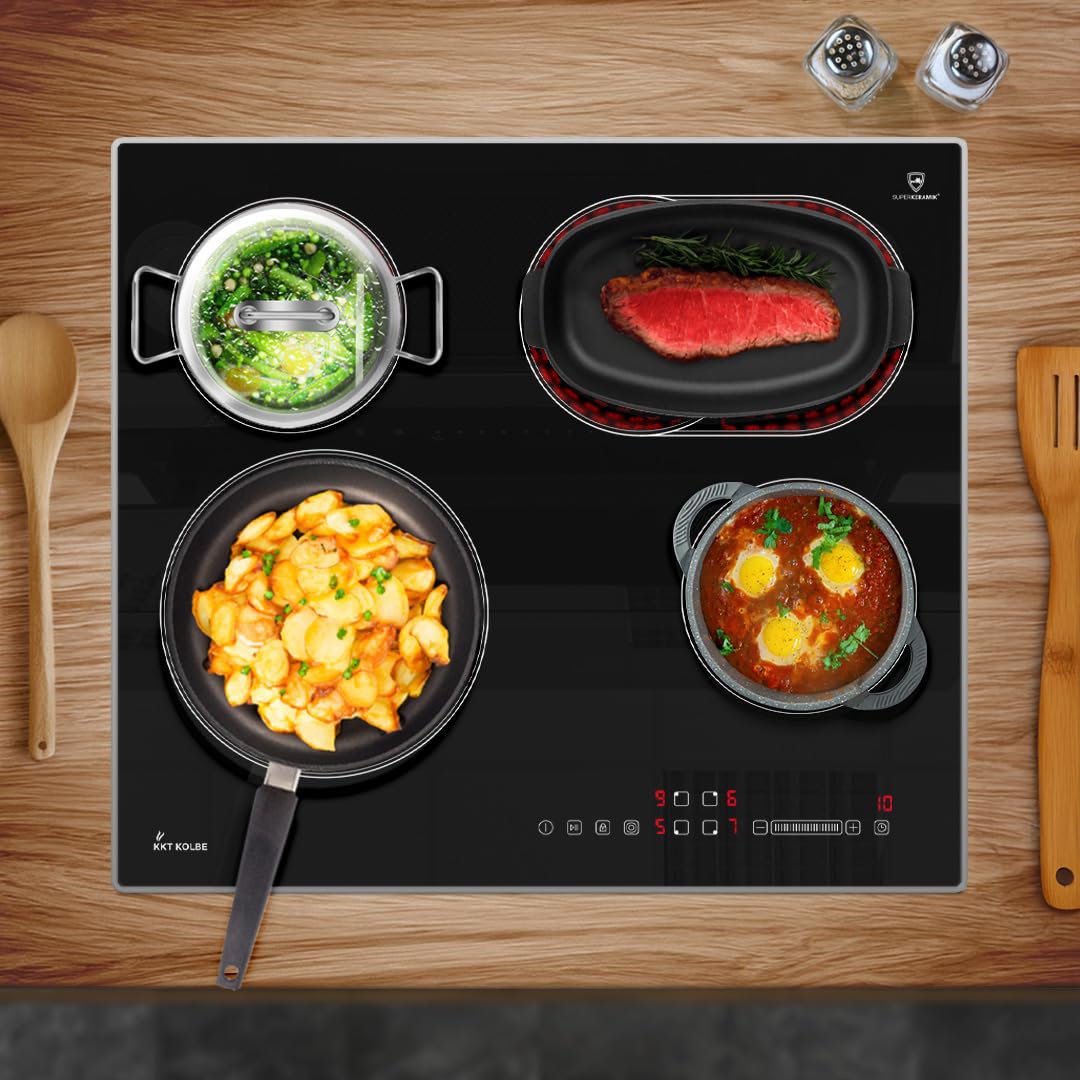 Kuchenka: 60cm piekarnik do zabudowy BO8810SS + 59 cm płyta ceramiczna CH5901AL | grill | gorące powietrze | teleskopowe elementy wyciągowe | automatyczny timer | SET8810CH59AL