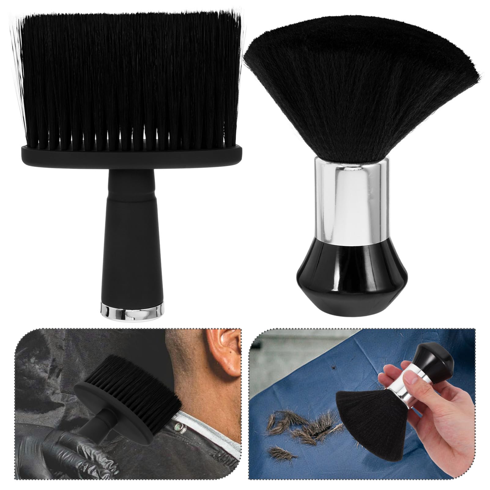 Beavorty 8 Piezas Cepillo De Peluqueria Cepillo Para El Pelo Plumero De Cuello Cepillo Para El Pelo Cepillo Depilatorio Cepillo De Peluquero Plumero De Limpieza De Peluquería
