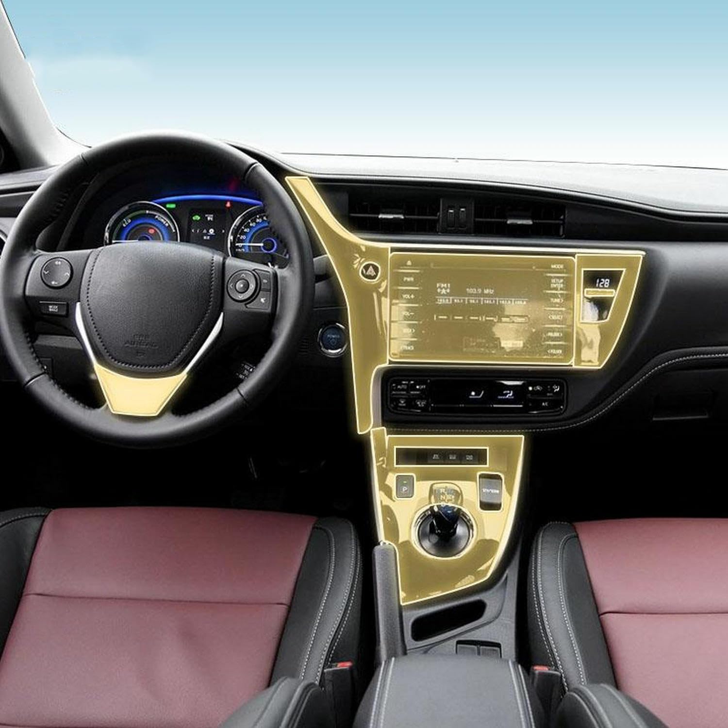 Film de protection PPF anti-rayure console Toyota Corolla - 5