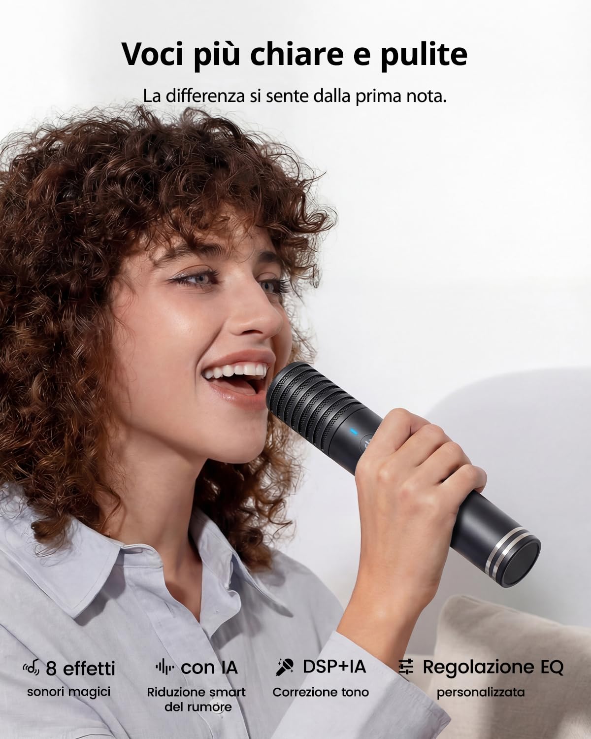 Karaoke con Microfono Portatile, Professionale Completo Per TV, Potenza 140W, Bluetooth, App Karafun, LED luci,Ideale per Feste, HDMI per i Testi (Shell S2)