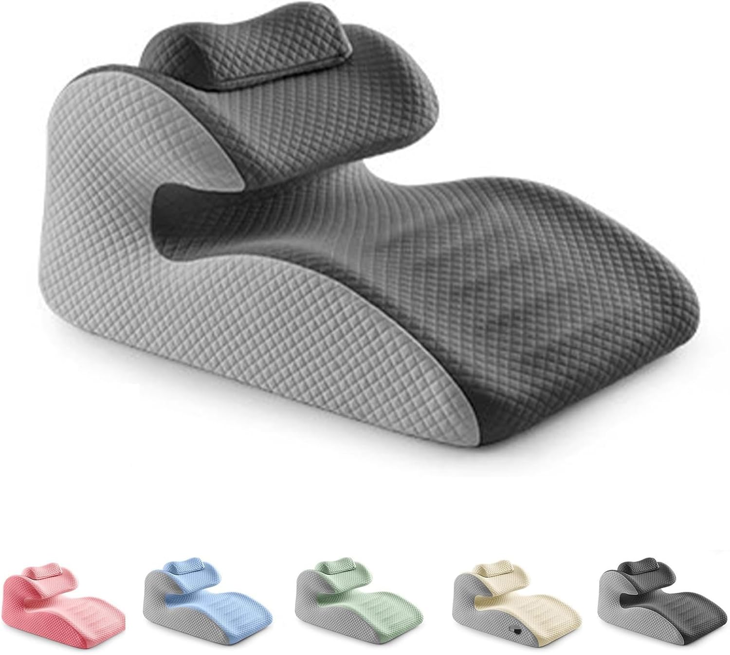 Couples Pillow for Intimacy, Butt Cushion for Couples, Memory Foam Support Pillow for Couples, Pillow to Support Breasts or Raise HIPS, Recovers After Impact, Provides Intimacy Support (Gray)