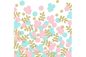 Pink and Blue Confetti Ensemble for Celebrations