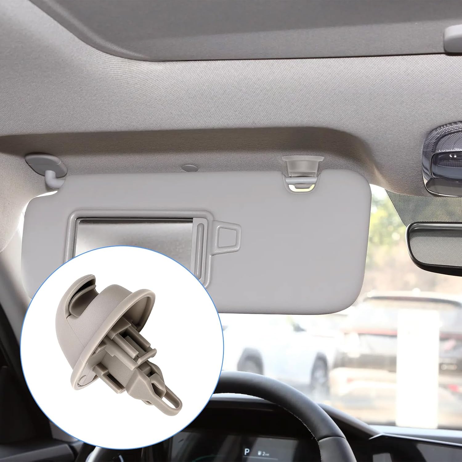 Sun Visor Clip 1DC48TL2AA, Interior Sun Visor Clips Fit for Dodge 1500 2500 3500, Ram 2500/3500 2003-2005, Automobile Visor Accessories