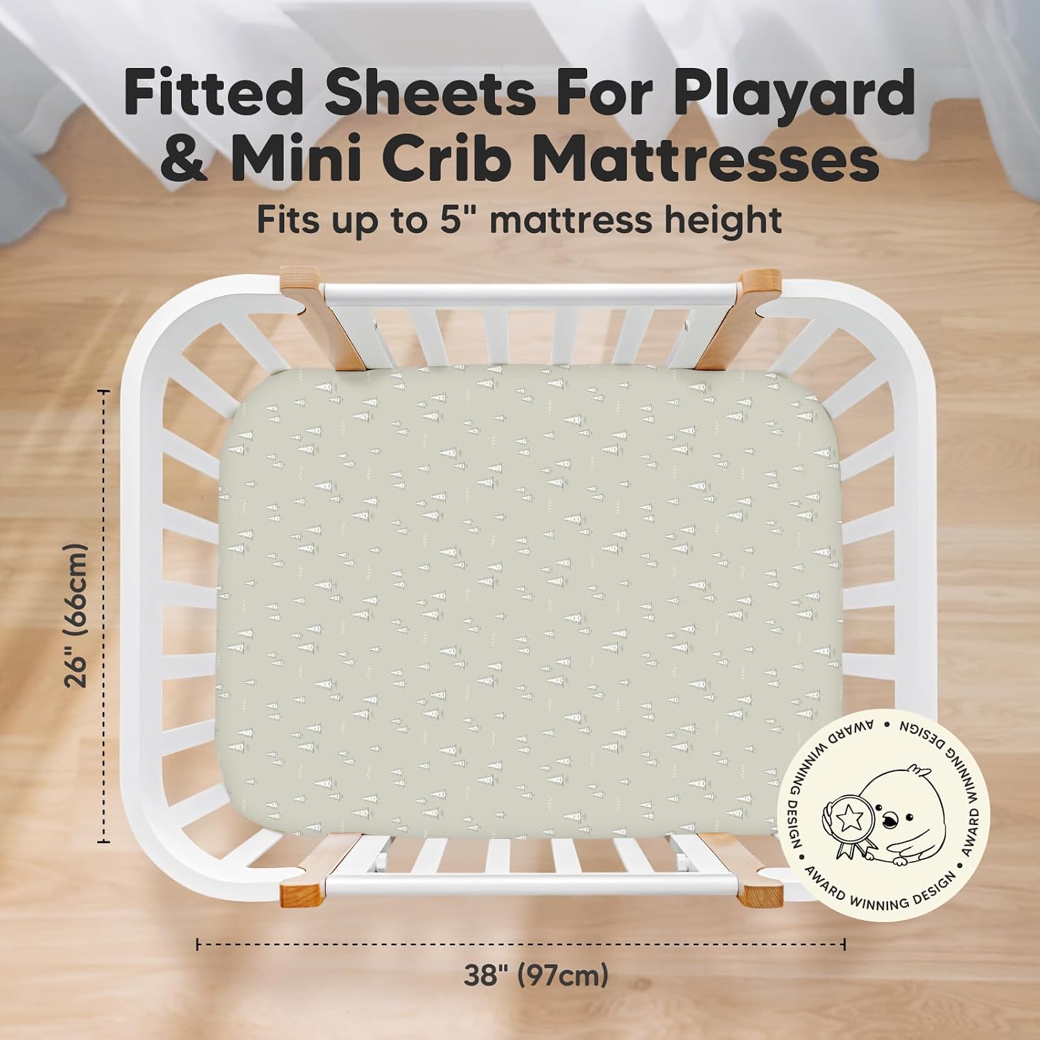 Keababies Pack and Play Sheets Fitted, 2-Pack Mini Crib Sheets and Toddler Pillow with Pillowcase - Fitted Crib Sheet for Pack and Play Mattress - 13X18 Soft Cotton Toddler Pillows for Sleeping