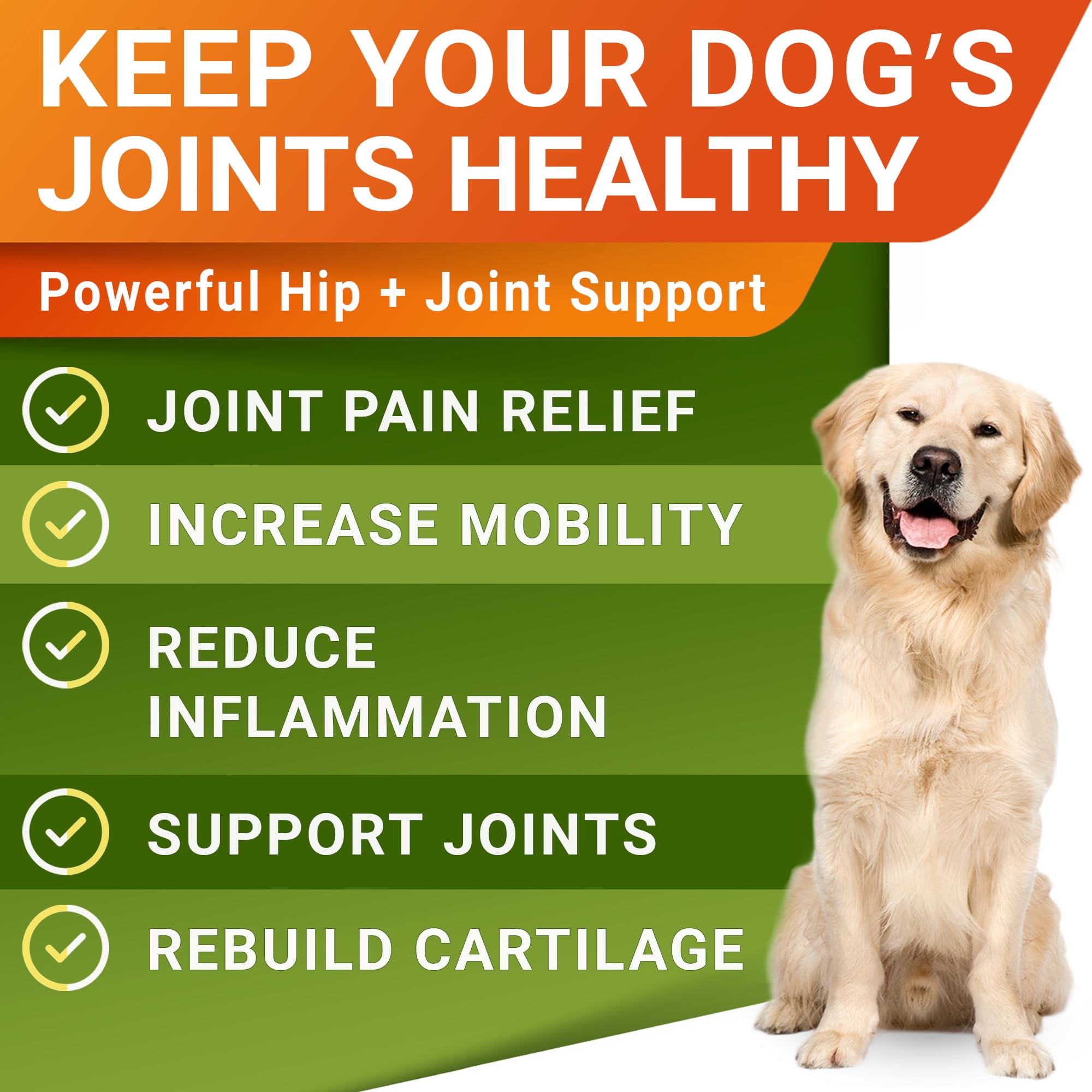 STRELLALAB Hemp Chews for Dogs - Hip & Joint Supplement with Glucosamine - Joint Pain Relief Treats - Omega 3, Chondroitin, MSM - Advanced Mobility Support - Chicken Flavor - 120 Ct - Made in USA - image 3