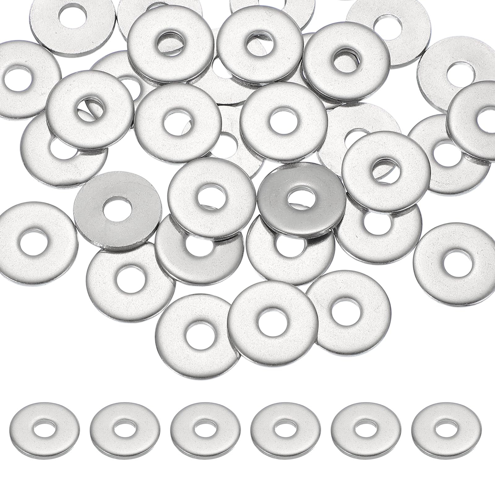 PATIKIL M5 x 18mm Metal Screw Washers Set, 36Pcs 304 Stainless Steel Flat Washers for Screws Bolts Factories Home Outdoor Projects