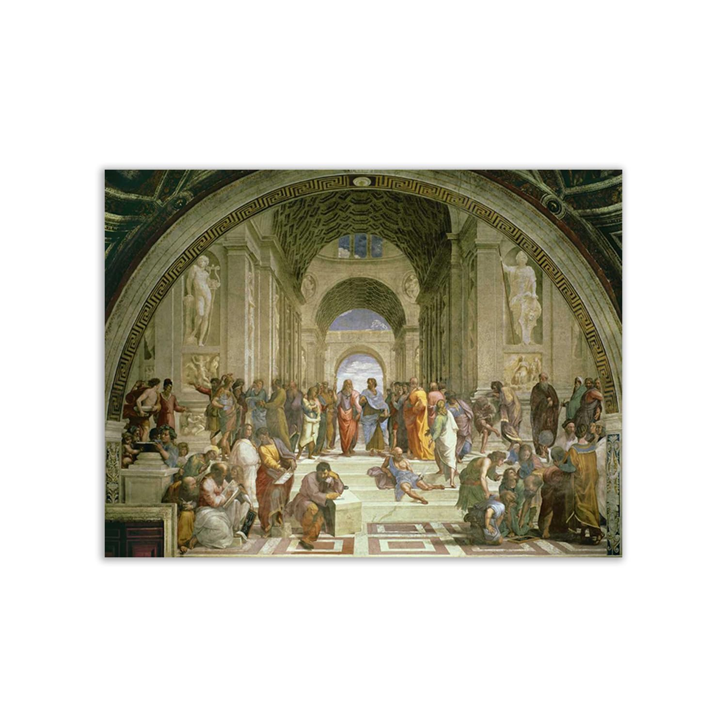 Poster Raffaello Scuola di Atene pour salon et bureau 100x75 cm