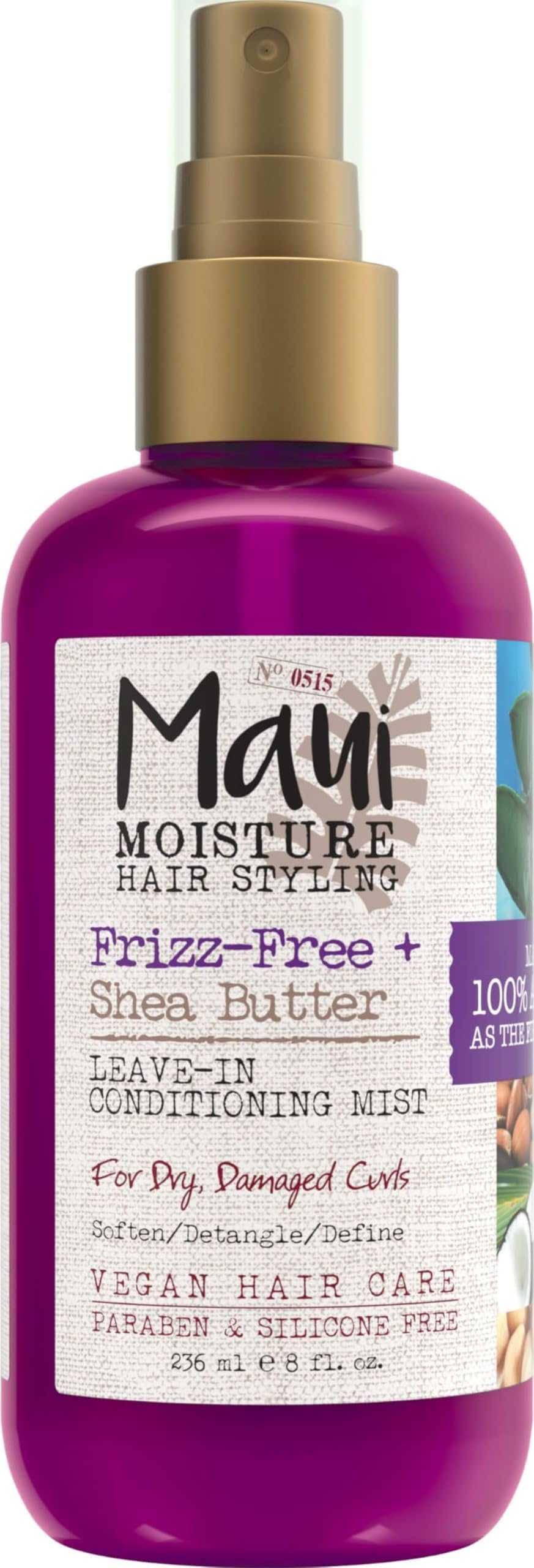 Maui Moisture Frizz-Free + Shea Butter Leave-in Conditioning Mist, 8 fl oz