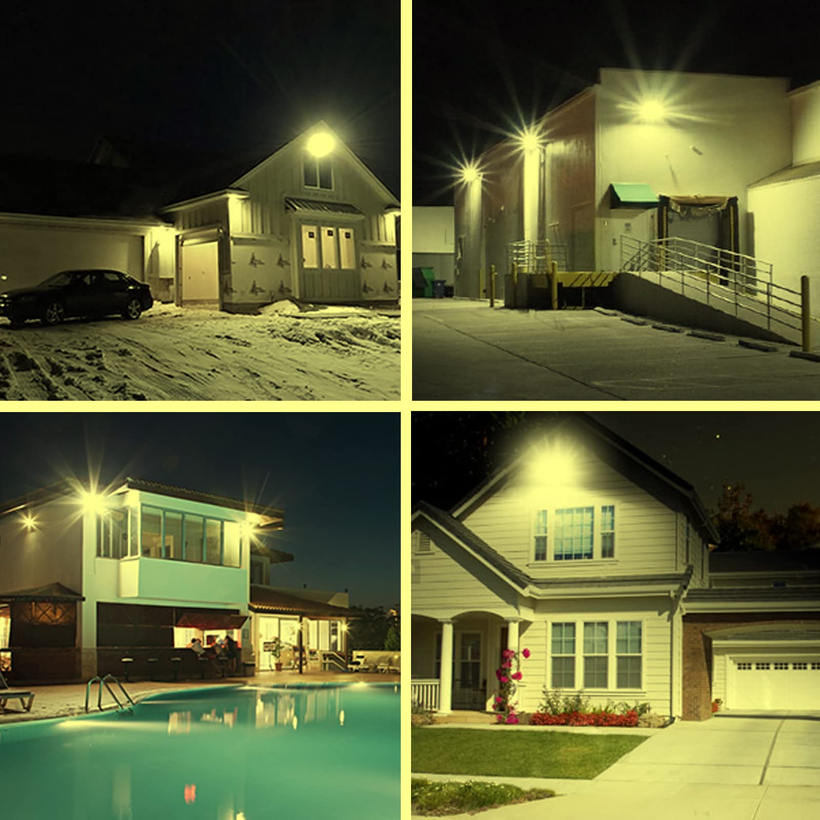 AUXTINGS Faretto LED Sensore di movimento 200W 20000 Lumen Bianco Caldo 4000K,Luminosa Proiettore Faro LED da Esterno per Giardino Corridoio Casa il Parcheggio Del Casa ,Impermeabile IP66 175-260V
