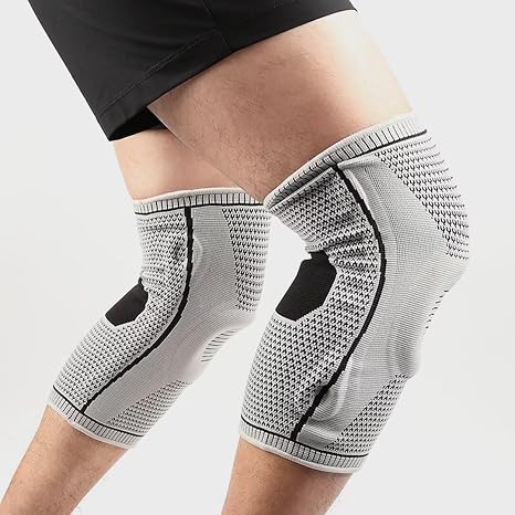 SWZEC Knee Brace for Pain Relief, Medical Knee Support with Patella Pad & Side Stabilizers