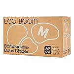 ECO BOOM Diapers, Viscose from Bamboo Diapers, Natural Soft Disposable Nappies for Infant, Size 3 Suitable for 13 to 22lb (Medium - 68 Count)