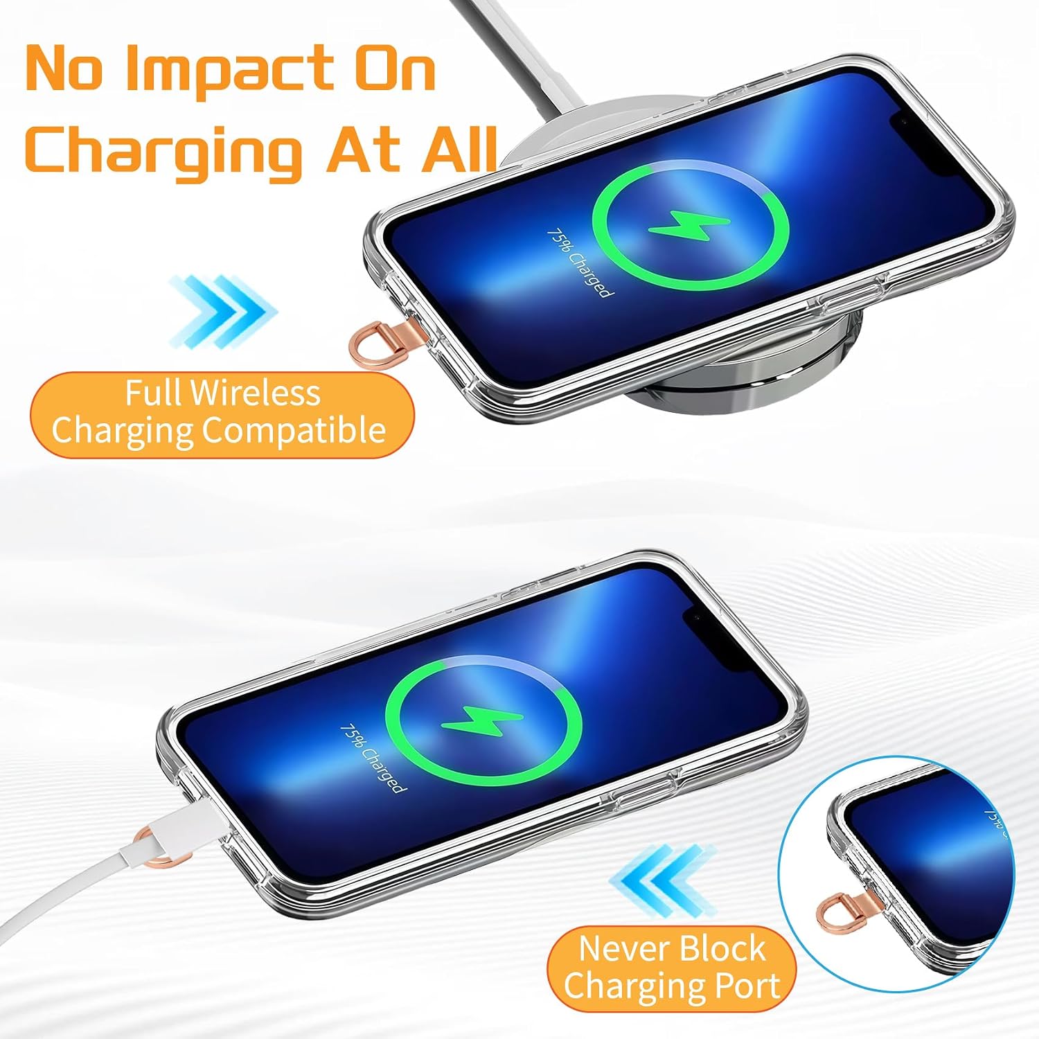 Metal Phone Tether Tabs-6 Pcs Rotatable 360° Phone Lanyard Patch, Ultra-Thin Stainless Steel Tether Tab for Most Full Coverage Cases, Universal Cellphone Strap & Charm