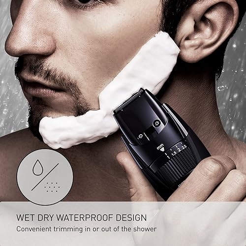 Miniatura 4 de Panasonic Recortadora de barba inalámbrica para hombre con esfera de precisión ajuste ajustable de 19 longitudes batería recargable lavable