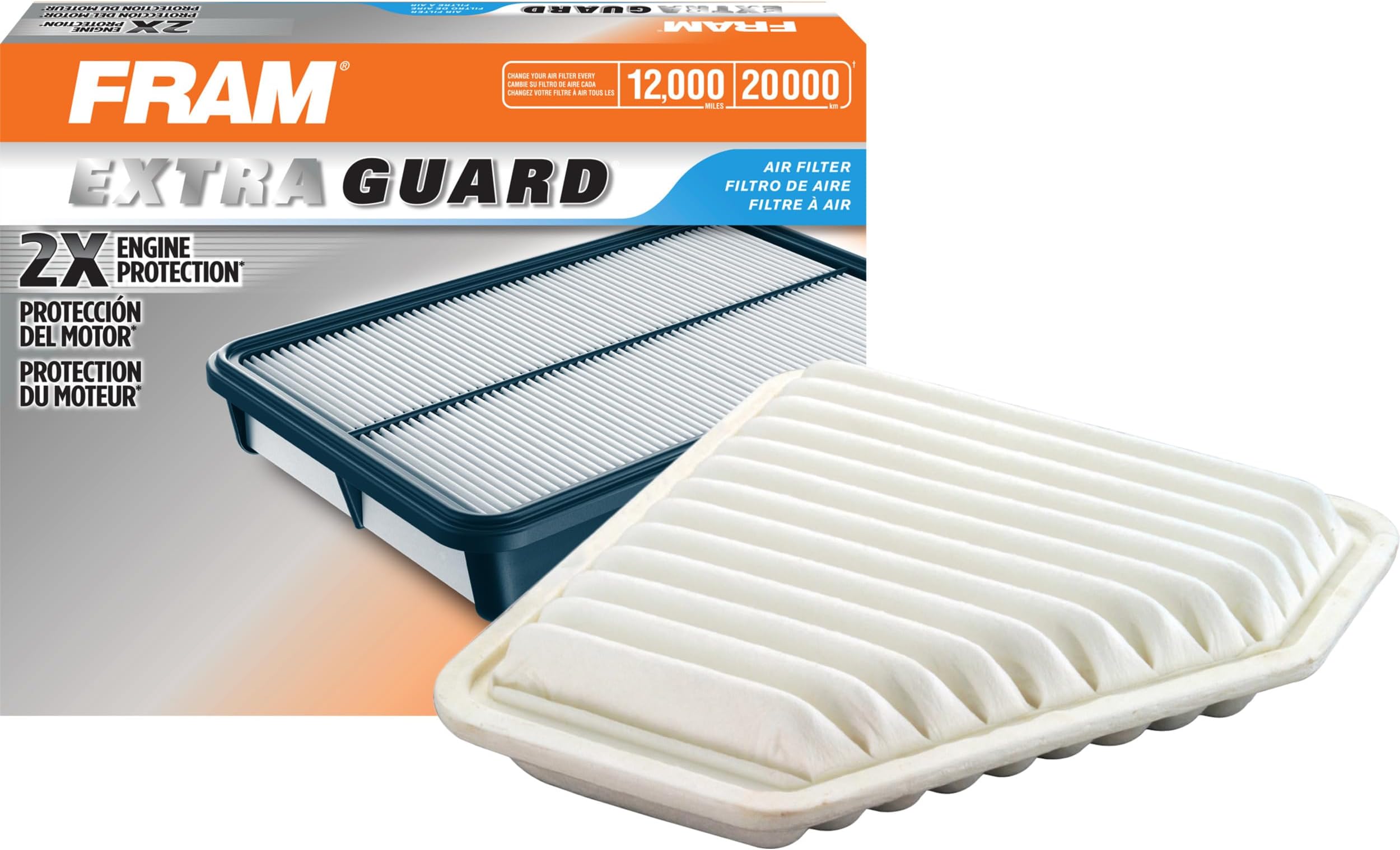 FRAM Extra Guard CA10169 Replacement Engine Air Filter for Select Toyota, Lexus, Pontiac, and Scion Models, Provides Up to 12 Months or 12,000 Miles Filter Protection
