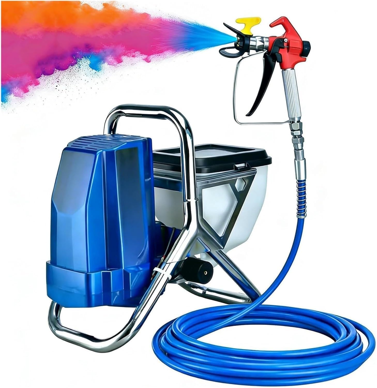 Pulverizador de pintura sin aire de 1800 W para paredes interiores y techos altos