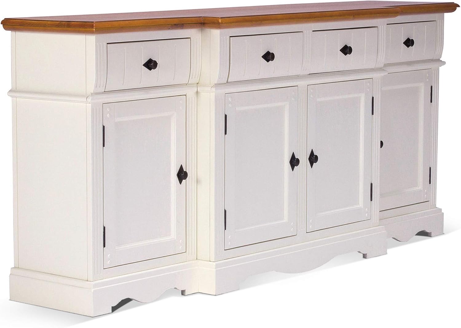 Moebel Eins Cordano Sideboard 4 Turig Material Teilmassiv Pinie Weiss Braun Amazon De Kuche Haushalt Wohnen