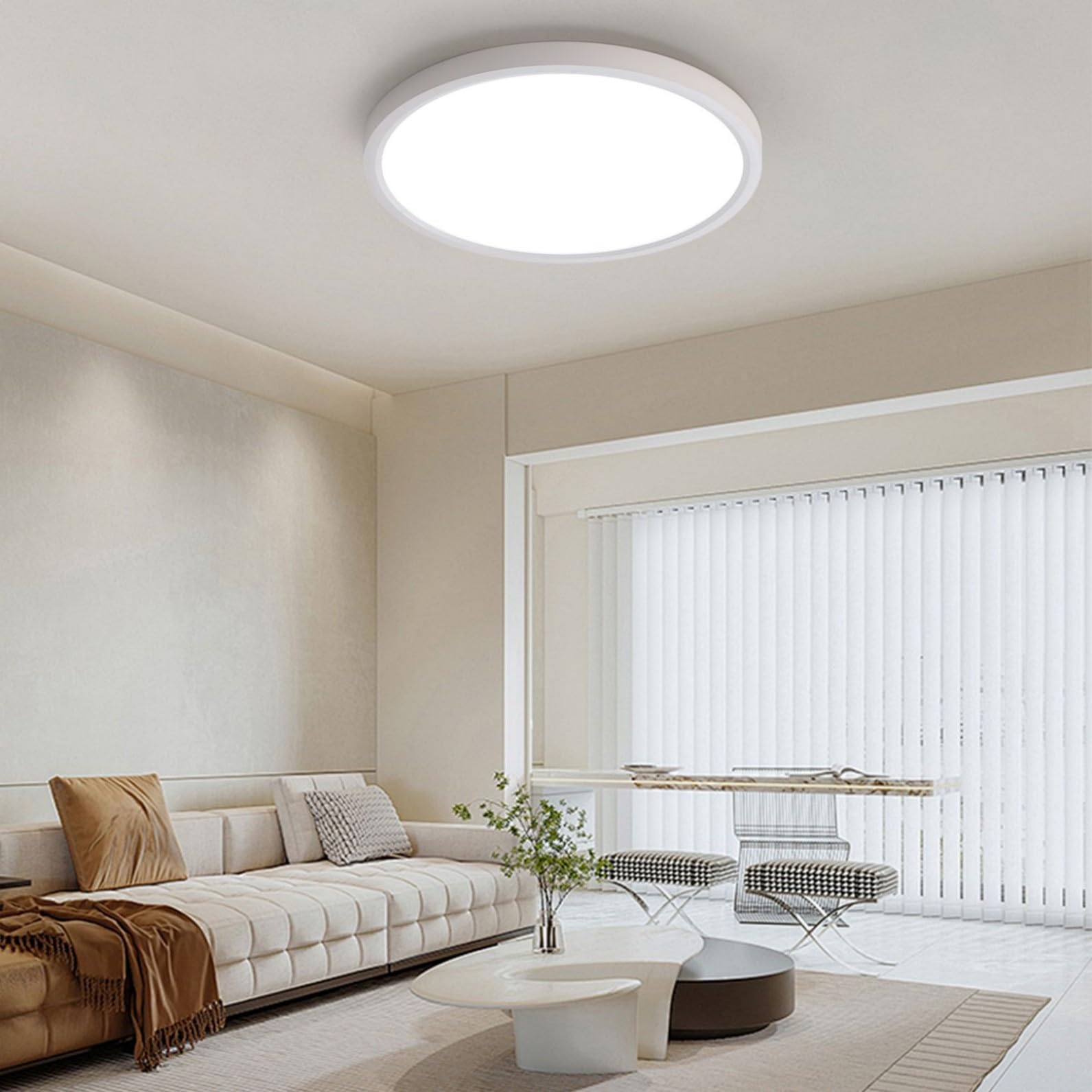 LED Deckenleuchte 39W, 4385lm, 3000K Warmweiß – Runde Designleuchte, 39 Cm Durchmesser | Für Wohnzimmer, Schlafzimmer, Küche