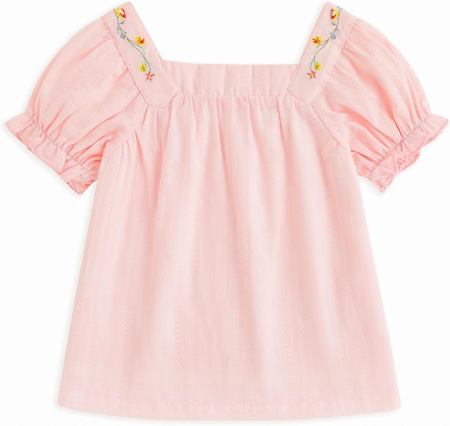 Curipeer Toddler Girls Shirt Summer Casual Puff Short Sleeve Blouse Tops for Baby Girl - Image 3