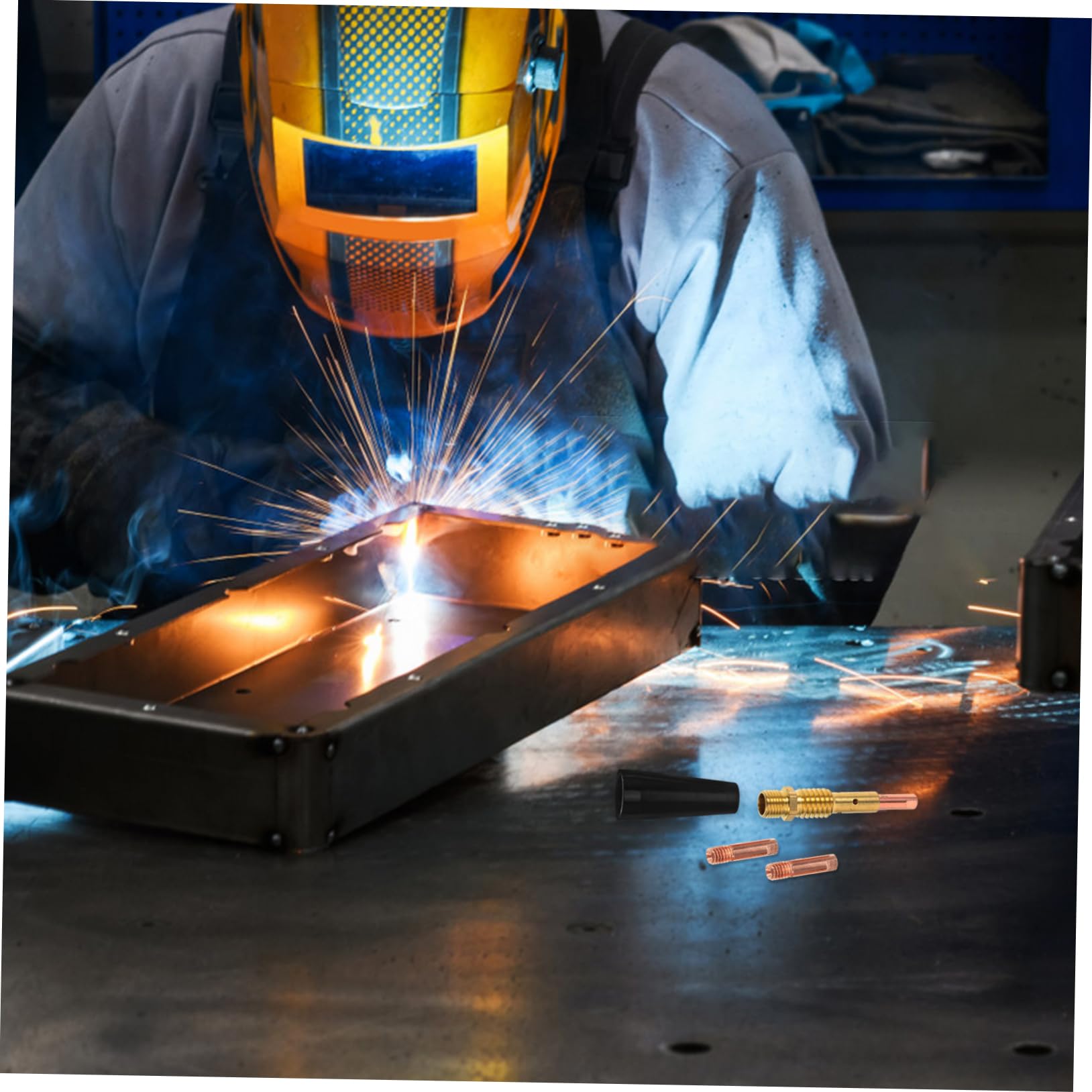 FUNOMOCYA Welder Tip Nozzle Part 24pcs Welding Nozzle Kit Indoor Welding Parts Welding Nozzle Tip for Daily Use