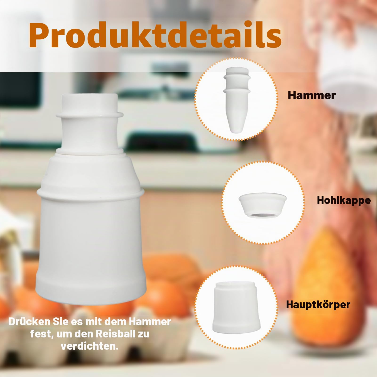 2 Stück Onigiri Form, 2 Form Arancini Maker, Onigiri Maker, Multifunktionale Reisbällchen 80-160g Fassungsvermögen, Ideal für Sushi, Fleischbällchen, Arancini und Vegane Bällchen