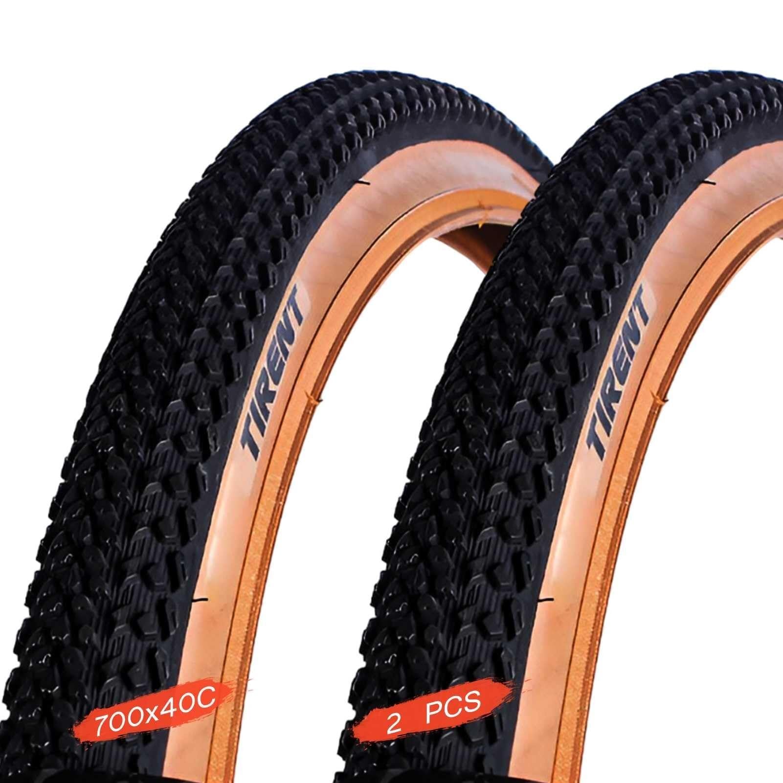 2PCS 700x40c 40-622 Opona Rowerowa, Przeciwprzecinająca, Wysoka Ciśnienie 75 PSI, 700 40c Trwały Clincher dla Rowerów Szosowych i Gravelowych, Przednie i Tylne Koło
