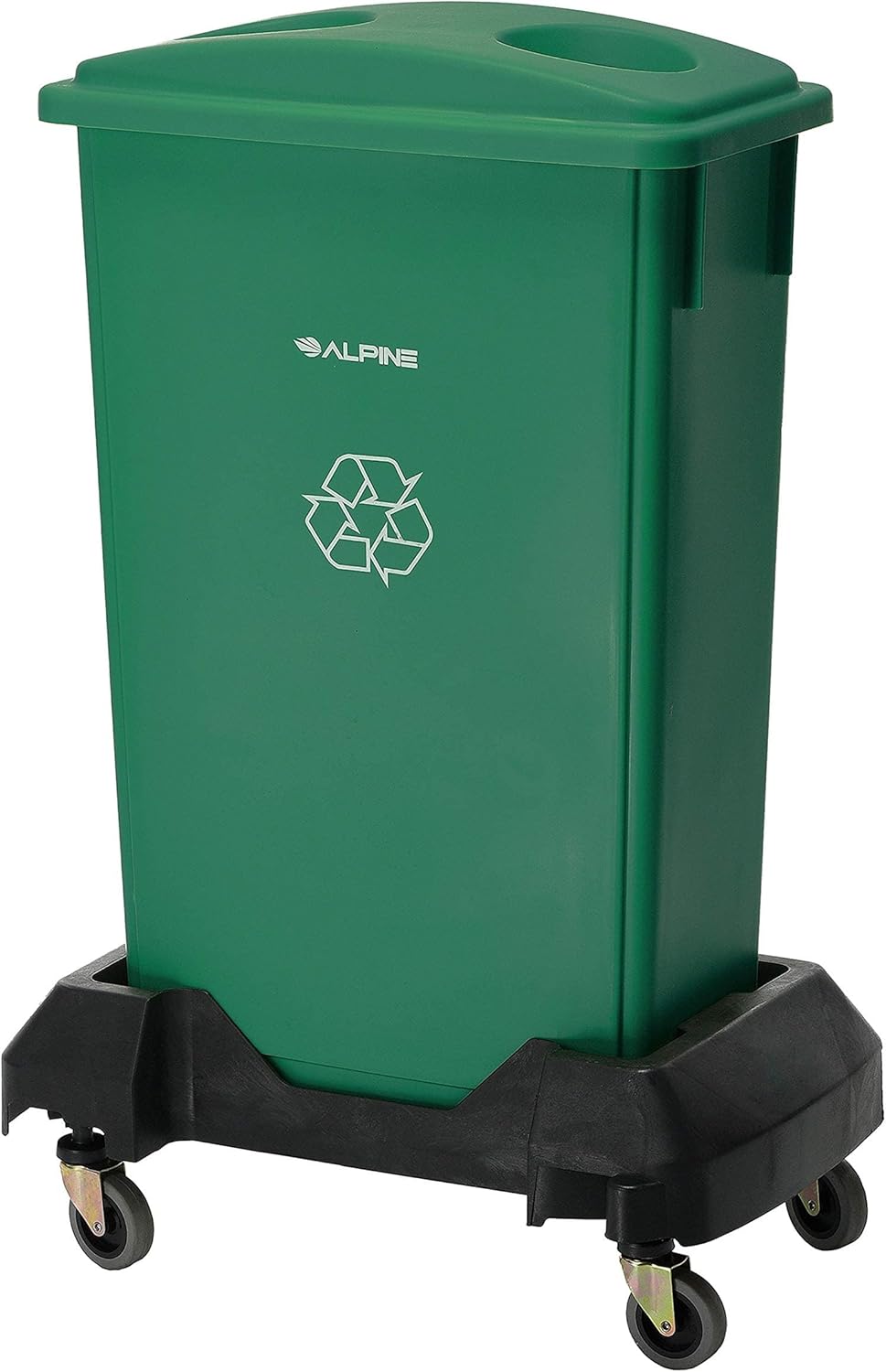 Alpine Rectangular Trash Can Dolly Heavy Duty Garbage Can