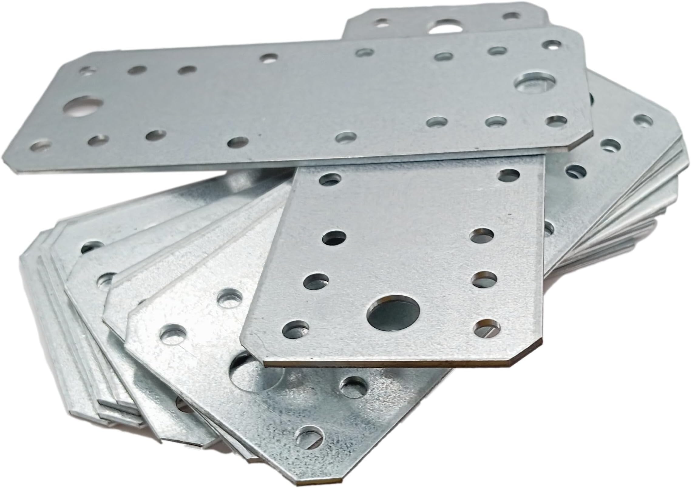 10pcs Mending Plates Joining Flat Metal Fixing Sheet Brackets Wood 140x55x2mm