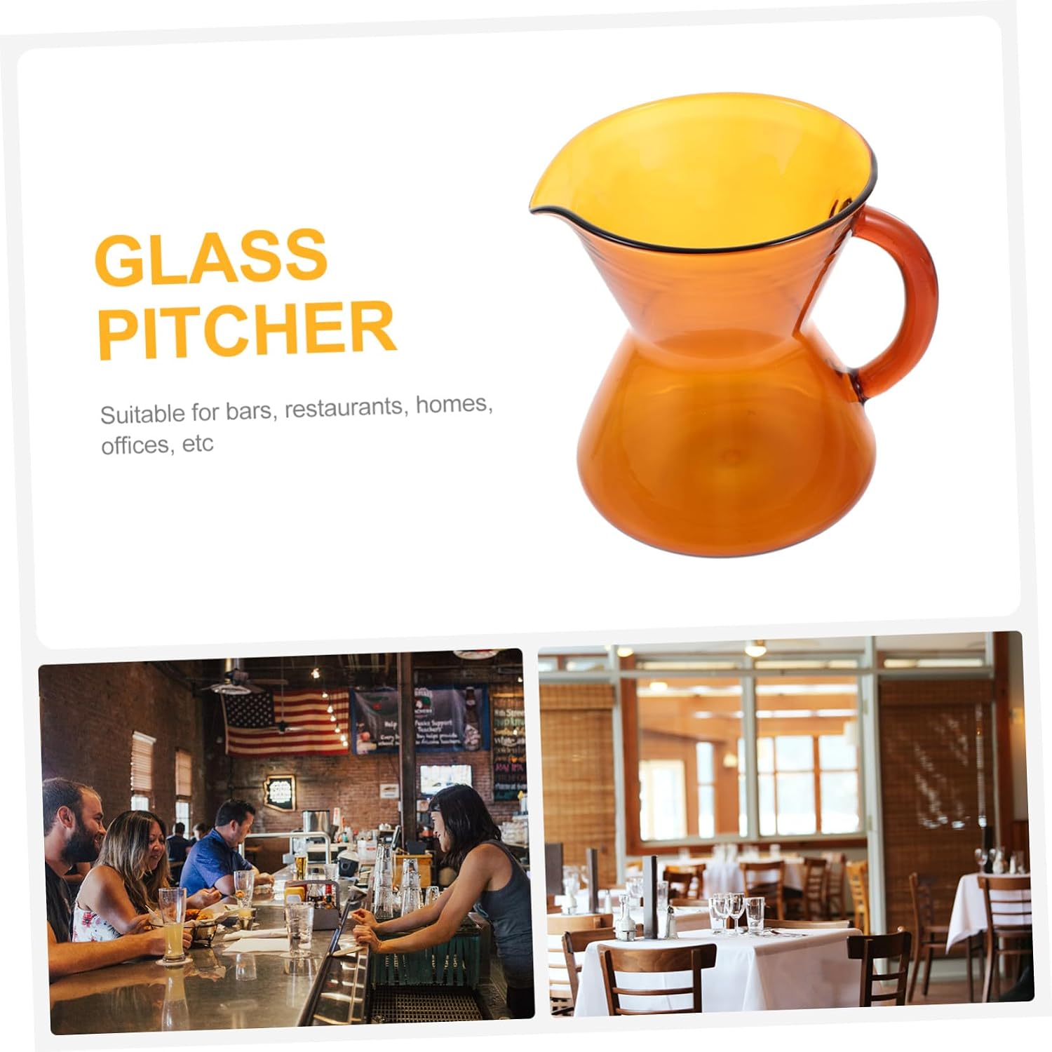 NUOBESTY Glass Coffee Pitcher with Spout Mini Hand-brewed Coffee Pot Heat-resistant Borosilicate Carafe Suitable for Tea Milk and Spirits