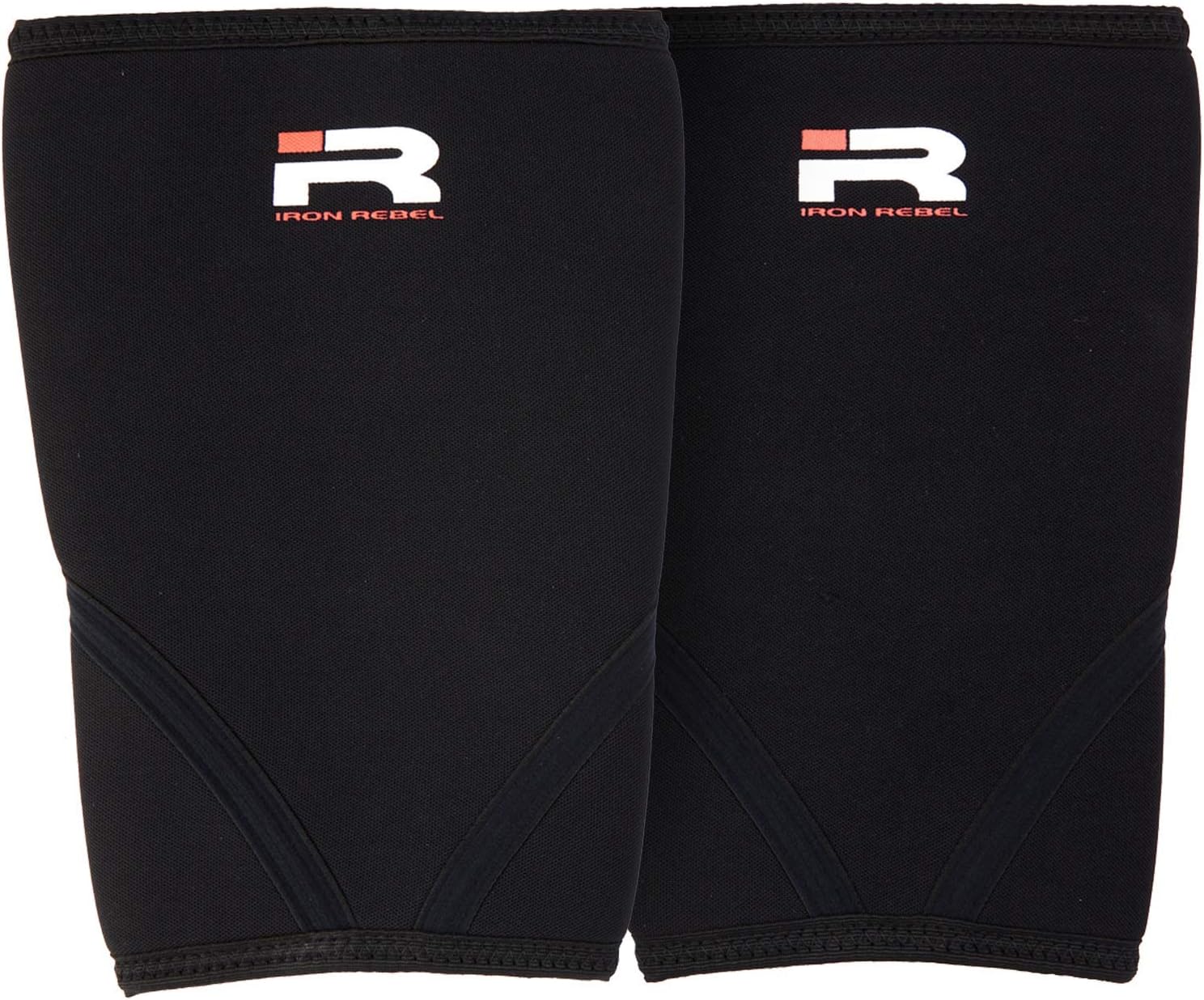 Iron RebelNeoprene Performance Knee Sleeves Weightlifting Men & Women | Weight Lifting Power Lifting & Body Building | Compression Knee Sleeves | Black 7 MM Neoprene (S)