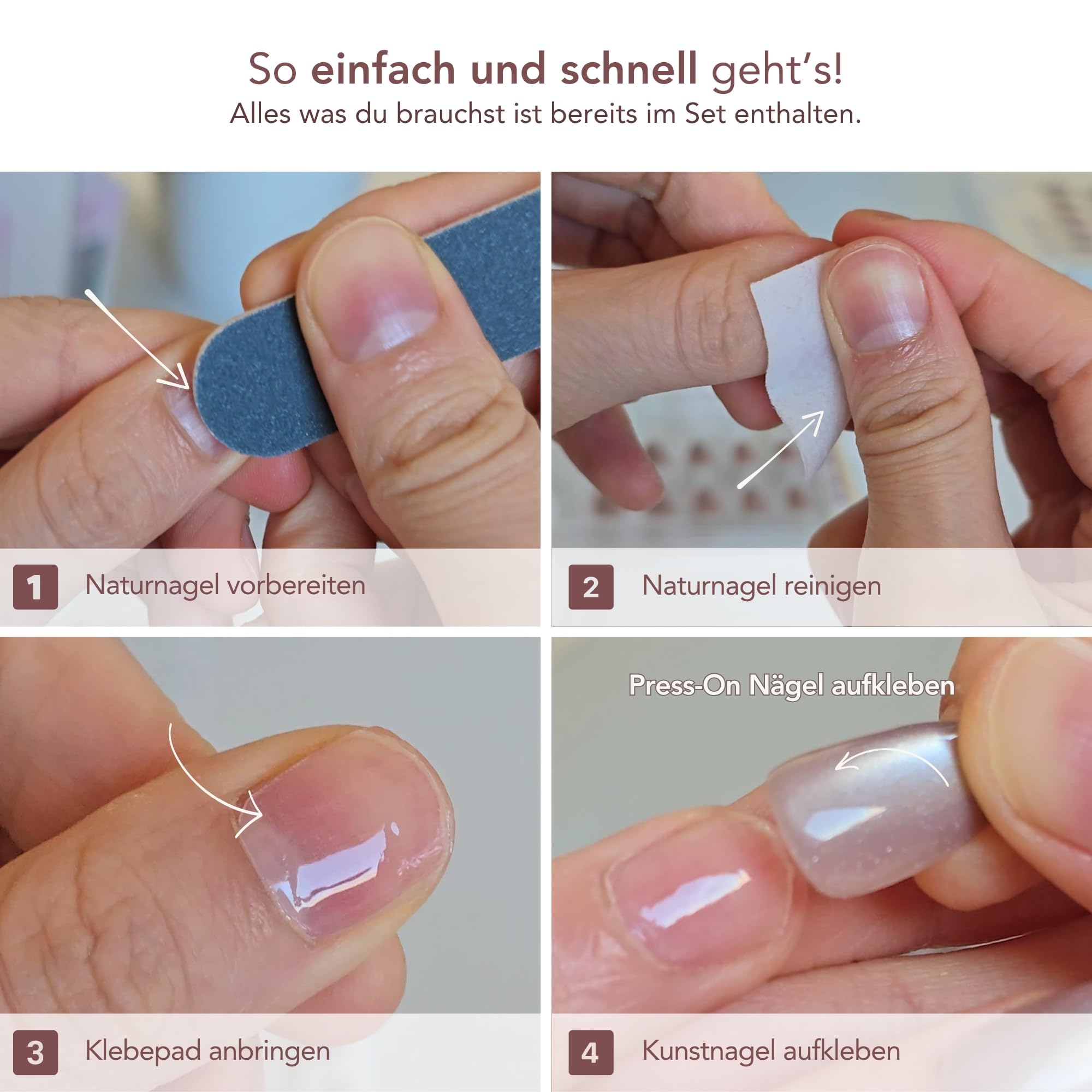 Baesics Softgel Press On Nails Waves - Uñas postizas autoadhesivas cortas