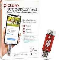 Vista 15 de Picture Keeper Connect para iPhone, Android, USB-C, PC y Mac - 64GB USB Backup para Fotos, Videos, Contactos, Unidad Flash de Memoria de Respaldo