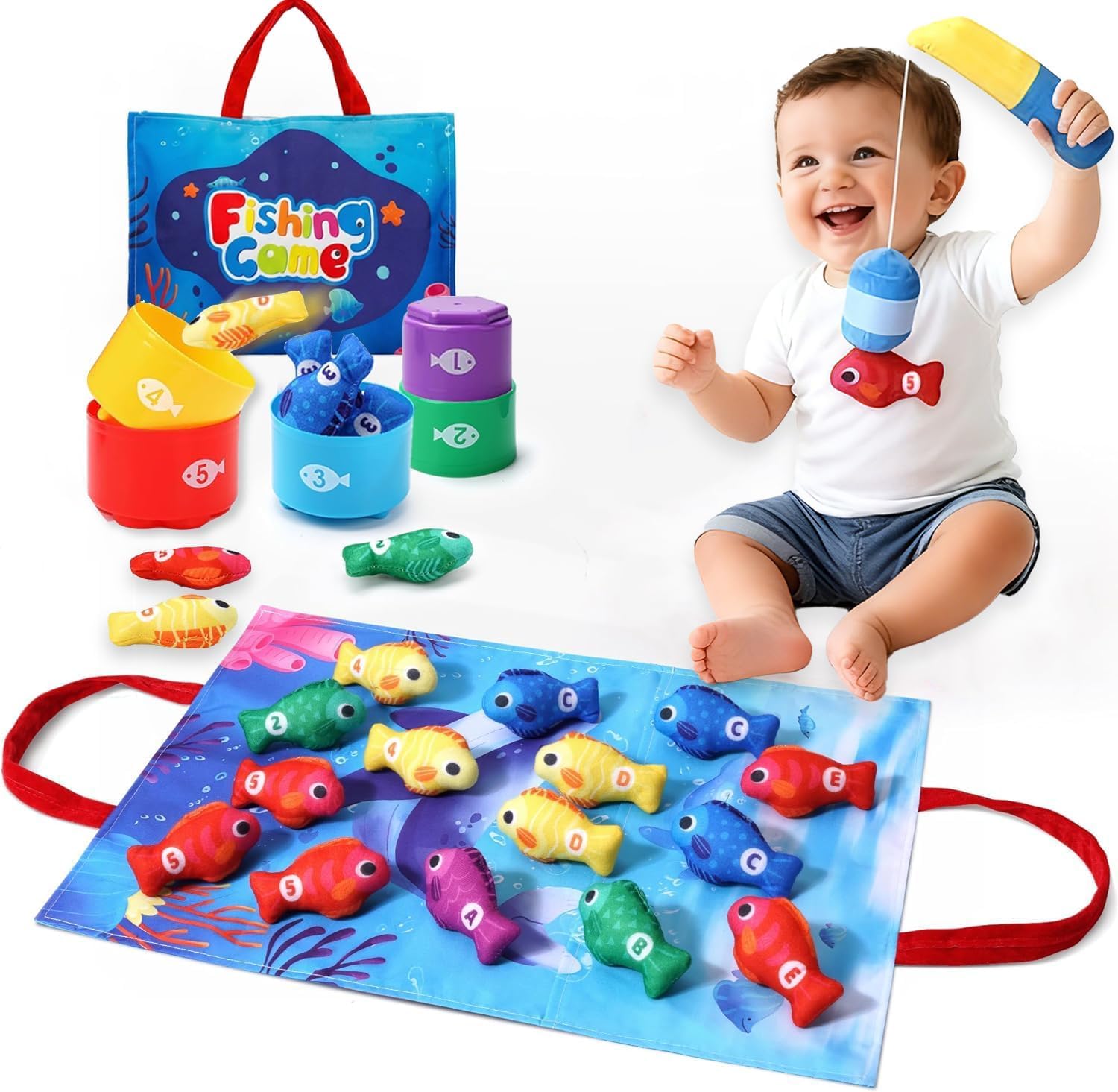 Noris 606066956 - Juego de Pesca para niños a Partir de 3 años, Multicolor