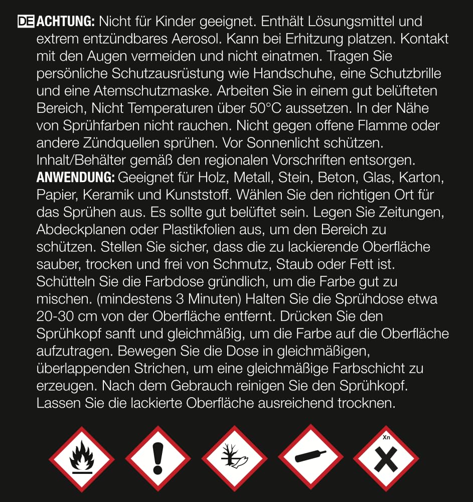WLX Sprayfarben Set 10 x 400 ml – Schnelltrocknender Sprühlack in RAL-Farben – Hochglänzende Sprühfarbe für Holz, Metall, Stein, Glas & Wand – Lackspray & Graffiti Spray (10-Farben-Set)