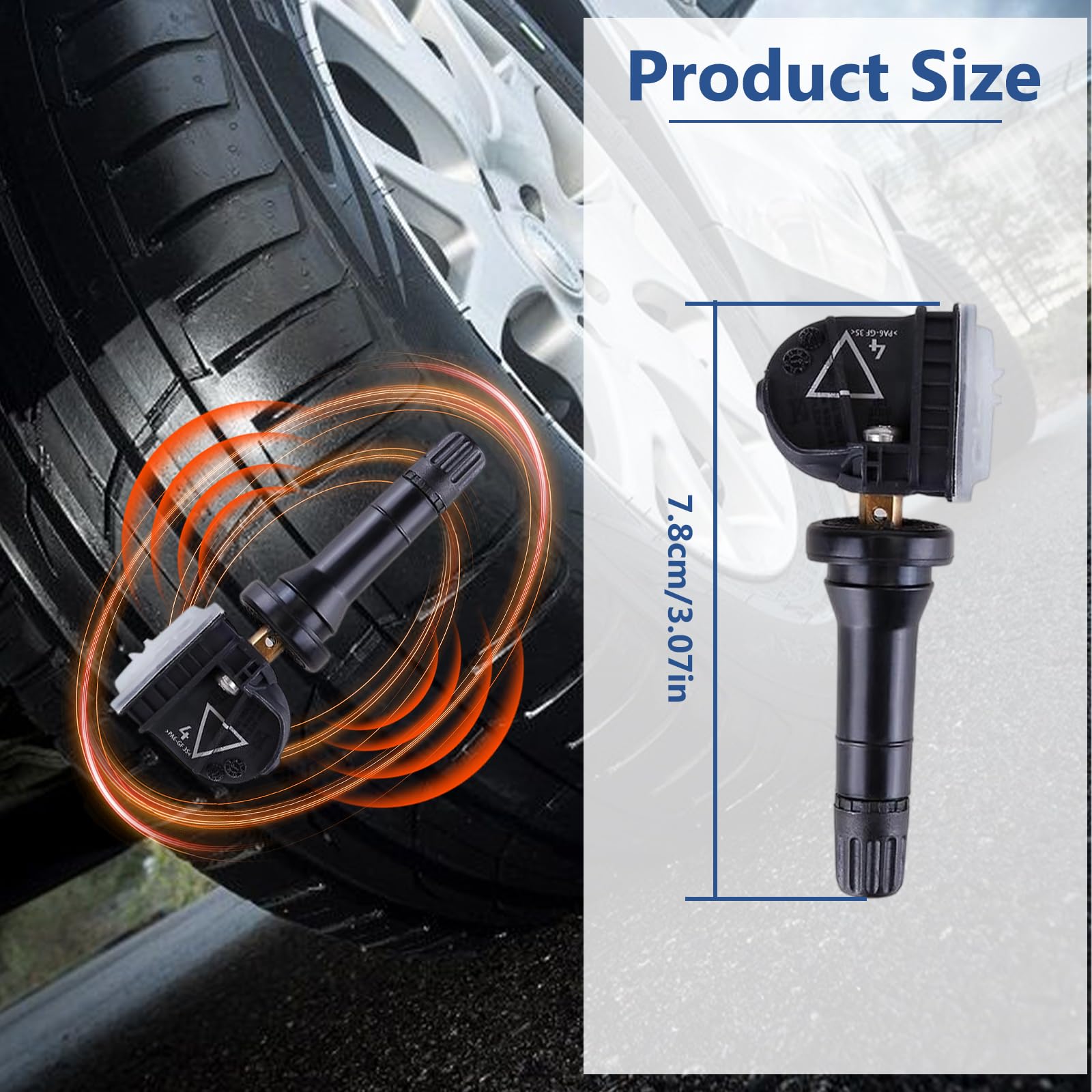 4 Sensor de presión de neumáticos 2036804 433 MHz TPMS Compatible con Ford Galaxy (ab 01/2015), Mondeo (ab 10/2017), S-MAX (ab 01/2015), Edge (ab 08/2015), Mustang (ab 01/2015), Fiesta (ab 05/2017)