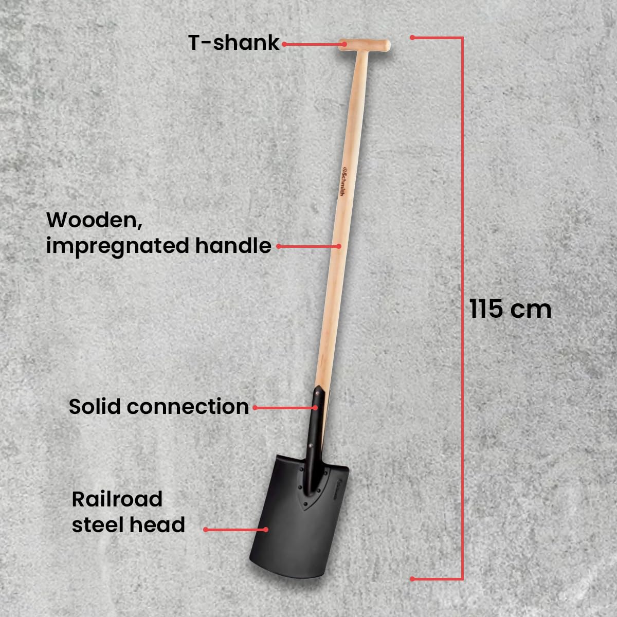Spaten, Grabegabel, Gartenhacke - Gartengeräte - Gartenwerkzeug Set - Gartenzubehör - Robuste Konstruktion für Gartenarbeiten, Gartenpflege, Graben & Umgraben, Ergonomische Griffe- 4-teilig